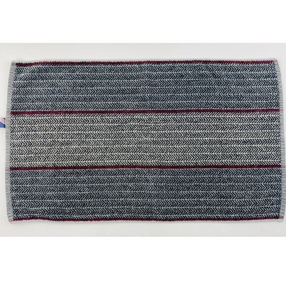 1 Cecil Saydah Hand towel 1970s Black Red Grey European Collection Cotton Arrows - Picture 1 of 6